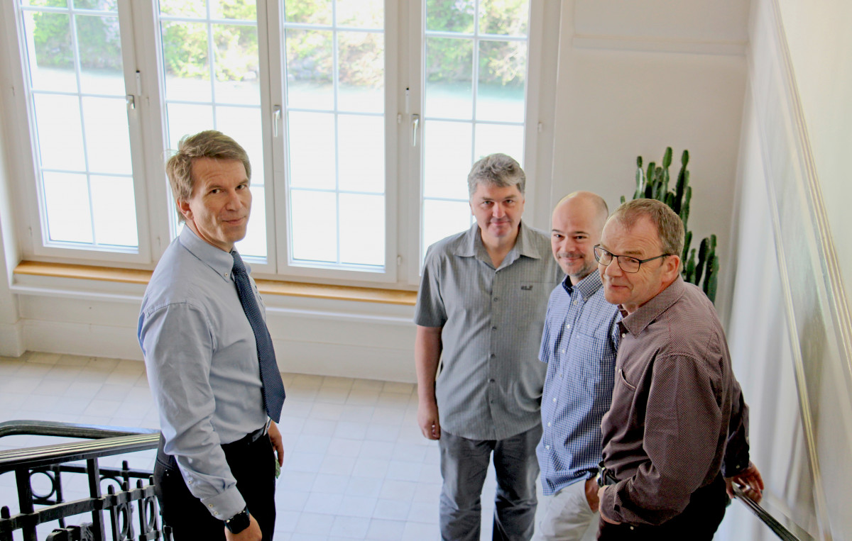 Vertrauen ist die Basis ihrer Zusammenarbeit: Jürg Feldmann, Rolf Bickel, Sven Kugler und Hansjörg Stucki.